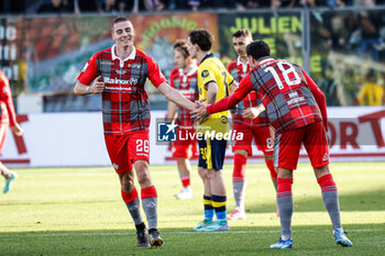 2023-12-23 - Paolo Ghiglione and Valentin Antov (Cremonese) celebrates after scoring the gol of 0-3 - US CREMONESE VS MODENA FC - ITALIAN SERIE B - SOCCER