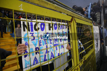2023-12-26 - A fans with a banner for Nicolo Buso (Lecco) during the Serie BKT match between Lecco and Sudtirol at Stadio Mario Rigamonti-Mario Ceppi on December 26, 2023 in Lecco, Italy.
(Photo by Matteo Bonacina/LiveMedia) - LECCO 1912 VS FC SüDTIROL - ITALIAN SERIE B - SOCCER