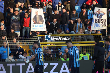 2023-12-26 - Fan of Lecco with a banner for Artur Ionita (Lecco) during the Serie BKT match between Lecco and Sudtirol at Stadio Mario Rigamonti-Mario Ceppi on December 26, 2023 in Lecco, Italy.
(Photo by Matteo Bonacina/LiveMedia) - LECCO 1912 VS FC SüDTIROL - ITALIAN SERIE B - SOCCER
