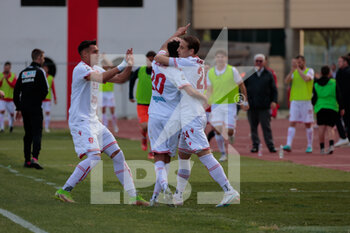 2023-04-16 - Simone Russini (Padova) happiness with his teammate - PADOVA VS LECCO - ITALIAN SERIE C - SOCCER