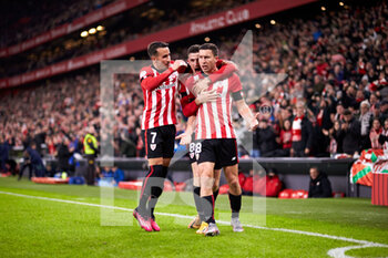 2023-01-18 - Oscar de Marcos of Athletic Club reacts after scoring goal during the Spanish Cup, Copa del Rey, Round of 16 football match between Athletic Club and RCD Espanyol on January 18, 2023 at San Mames stadium in Bilbao, Spain - FOOTBALL - SPANISH CUP - ATHLETIC CLUB V ESPANYOL - SPANISH CUP - SOCCER