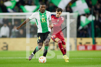 2023-01-18 - William Carvalho of Real Betis and Aimar Oroz of Osasuna during the Spanish Cup, Copa del Rey, round of 16 football match between Real Betis and CA Osasuna on January 18, 2023 at Benito Villamarin stadium in Sevilla, Spain - FOOTBALL - SPANISH CUP - REAL BETIS V OSASUNA - SPANISH CUP - SOCCER