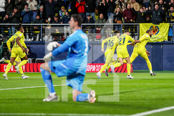 2023-01-19 - Etienne Capoue of Villarreal celebrates a goal during the Spanish cup, Copa del Rey, round of 16 football match between Villarreal CF and Real Madrid on january 19, 2023 at Estadio de la Ceramica in Castellon, Spain - FOOTBALL - SPANISH CUP - VILLARREAL V REAL MADRID - SPANISH CUP - SOCCER