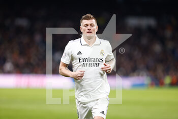 2023-01-27 - Toni Kroos of Real Madrid during the Spanish cup, Copa del Rey, Quarter Finals football match between Real Madrid and Atletico de Madrid on January 26, 2023 in Madrid, Spain - FOOTBALL - SPANISH CUP - REAL MADRID V ATLETICO MADRID - SPANISH CUP - SOCCER