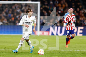 2023-01-27 - Luka Modric of Real Madrid during the Spanish cup, Copa del Rey, Quarter Finals football match between Real Madrid and Atletico de Madrid on January 26, 2023 in Madrid, Spain - FOOTBALL - SPANISH CUP - REAL MADRID V ATLETICO MADRID - SPANISH CUP - SOCCER