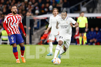 2023-01-27 - Rodrygo Goes of Real Madrid during the Spanish cup, Copa del Rey, Quarter Finals football match between Real Madrid and Atletico de Madrid on January 26, 2023 in Madrid, Spain - FOOTBALL - SPANISH CUP - REAL MADRID V ATLETICO MADRID - SPANISH CUP - SOCCER