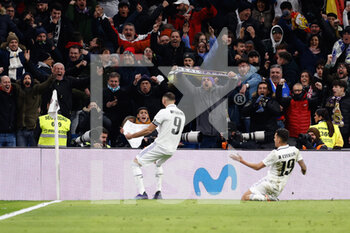 2023-01-27 - Karim Benzema of Real Madrid celebrates a goal 2-1 during the Spanish cup, Copa del Rey, Quarter Finals football match between Real Madrid and Atletico de Madrid on January 26, 2023 in Madrid, Spain - FOOTBALL - SPANISH CUP - REAL MADRID V ATLETICO MADRID - SPANISH CUP - SOCCER