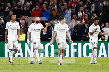 2023-01-27 - Karim Benzema of Real Madrid celebrates a goal 2-1 during the Spanish cup, Copa del Rey, Quarter Finals football match between Real Madrid and Atletico de Madrid on January 26, 2023 in Madrid, Spain - FOOTBALL - SPANISH CUP - REAL MADRID V ATLETICO MADRID - SPANISH CUP - SOCCER