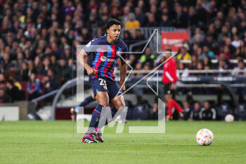 2023-04-05 - Jules Kounde of FC Barcelona during the Spanish Cup, Copa del Rey, Semi Finals 2nd leg football match between FC Barcelona and Real Madrid on April 5, 2023 at Spotify Camp Nou stadium in Barcelona, Spain - FOOTBALL - SPANISH CUP - FC BARCELONA V REAL MADRID - SPANISH CUP - SOCCER