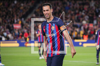 2023-04-05 - Sergio Busquet of FC Barcelona during the Spanish Cup, Copa del Rey, Semi Finals 2nd leg football match between FC Barcelona and Real Madrid on April 5, 2023 at Spotify Camp Nou stadium in Barcelona, Spain - FOOTBALL - SPANISH CUP - FC BARCELONA V REAL MADRID - SPANISH CUP - SOCCER
