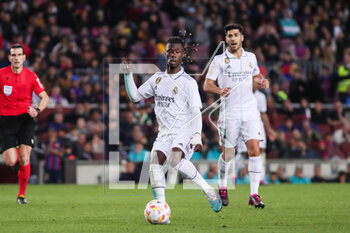 2023-04-05 - Eduardo Camavinga of Real Madrid during the Spanish Cup, Copa del Rey, Semi Finals 2nd leg football match between FC Barcelona and Real Madrid on April 5, 2023 at Spotify Camp Nou stadium in Barcelona, Spain - FOOTBALL - SPANISH CUP - FC BARCELONA V REAL MADRID - SPANISH CUP - SOCCER