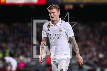2023-04-05 - Toni Kroos of Real Madrid during the Spanish Cup, Copa del Rey, Semi Finals 2nd leg football match between FC Barcelona and Real Madrid on April 5, 2023 at Spotify Camp Nou stadium in Barcelona, Spain - FOOTBALL - SPANISH CUP - FC BARCELONA V REAL MADRID - SPANISH CUP - SOCCER