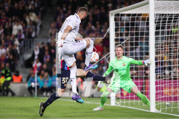 2023-04-05 - Karim Benzema of Real Madrid during the Spanish Cup, Copa del Rey, Semi Finals 2nd leg football match between FC Barcelona and Real Madrid on April 5, 2023 at Spotify Camp Nou stadium in Barcelona, Spain - FOOTBALL - SPANISH CUP - FC BARCELONA V REAL MADRID - SPANISH CUP - SOCCER