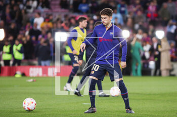 2023-04-05 - Pablo Martin Gavi of FC Barcelona warms up during the Spanish Cup, Copa del Rey, Semi Finals 2nd leg football match between FC Barcelona and Real Madrid on April 5, 2023 at Spotify Camp Nou stadium in Barcelona, Spain - FOOTBALL - SPANISH CUP - FC BARCELONA V REAL MADRID - SPANISH CUP - SOCCER