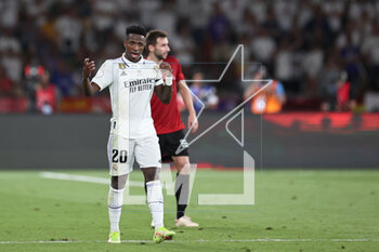 2023-05-06 - Vinicius Junior of Real Madrid gestures during the Spanish Cup, Copa del Rey, Final football match between Real Madrid CF and CA Osasuna on May 6, 2023 at Estadio de La Cartuja in Sevilla, Spain - FOOTBALL - SPANISH CUP - FINAL - REAL MADRID V OSASUNA - SPANISH CUP - SOCCER