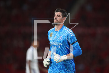 2023-05-06 - Thibaut Courtois of Real Madrid during the Spanish Cup, Copa del Rey, Final football match between Real Madrid CF and CA Osasuna on May 6, 2023 at Estadio de La Cartuja in Sevilla, Spain - FOOTBALL - SPANISH CUP - FINAL - REAL MADRID V OSASUNA - SPANISH CUP - SOCCER