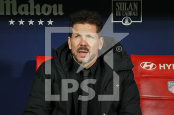 2023-01-21 - Diego Pablo Simeone, head coach of Atletico de Madrid during the Spanish championship La Liga football match between Atletico de Madrid and Real Valladolid on January 21, 2023 at Civitas Metropolitano stadium in Madrid, Spain - FOOTBALL - SPANISH CHAMP - ATLETICO MADRID V REAL VALLADOLID - SPANISH LA LIGA - SOCCER