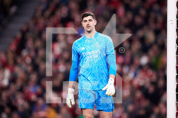 2023-01-22 - Thibaut Courtois of Real Madrid during the Spanish championship La Liga football match between Athletic Club and Real Madrid CF on January 22, 2023 at San Mames stadium in Bilbao, Spain - FOOTBALL - SPANISH CHAMP - ATHLETIC CLUB V REAL MADRID - SPANISH LA LIGA - SOCCER