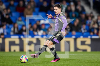 2023-02-05 - Lucas Oliveira Rosa of Real Valladolid CF during the Spanish championship La Liga football match between Real Sociedad and Real Valladolid CF on February 5, 2023 at Reale Arena in San Sebastian, Spain - FOOTBALL - SPANISH CHAMP - REAL SOCIEDAD V REAL VALLADOLID - SPANISH LA LIGA - SOCCER