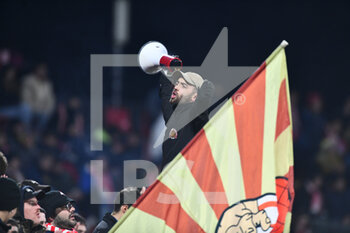 2023-02-17 - Fans of Girona FC during a La Liga Santander match between Girona FC and UD Almeria at Estadio Municipal de Montilivi, in Girona, Spain on February 17, 2023. (Photo / Felipe Mondino) - GIRONA FC VS UD ALMERIA  - SPANISH LA LIGA - SOCCER