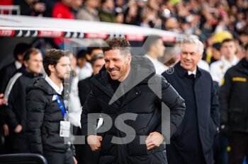 2023-02-25 - Carlo Ancelotti and Diego Pablo Simeone before the football match between
Real Madrid and Atletico Madrid called “El Derby” valid for the matchday 23 of La Liga celebrated in Madrid, Spain at Bernabeu stadium on Saturday 25 February 2023 - REAL MADRID VS ATLETICO MADRID - SPANISH LA LIGA - SOCCER