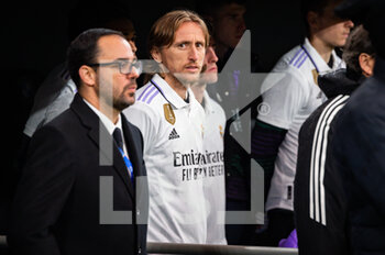 2023-02-25 - Luka Modric (Real Madrid) before the football match between
Real Madrid and Atletico Madrid called “El Derby” valid for the matchday 23 of La Liga celebrated in Madrid, Spain at Bernabeu stadium on Saturday 25 February 2023 - REAL MADRID VS ATLETICO MADRID - SPANISH LA LIGA - SOCCER