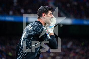 2023-02-25 - Thibaut Courtois (Real Madrid) during the football match between
Real Madrid and Atletico Madrid called “El Derby” valid for the matchday 23 of La Liga celebrated in Madrid, Spain at Bernabeu stadium on Saturday 25 February 2023 - REAL MADRID VS ATLETICO MADRID - SPANISH LA LIGA - SOCCER