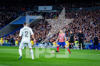 2023-02-25 - Koke (Atletico Madrid) in action during the football match between
Real Madrid and Atletico Madrid called “El Derby” valid for the matchday 23 of La Liga celebrated in Madrid, Spain at Bernabeu stadium on Saturday 25 February 2023 - REAL MADRID VS ATLETICO MADRID - SPANISH LA LIGA - SOCCER