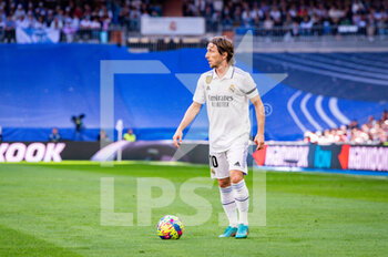 2023-03-11 - Luka Modric (Real Madrid) in action during the football match between
Real Madrid and Espanyol
valid for the match day 25 of the Spanish first division league “La Liga” celebrated in Madrid, Spain at Bernabeu stadium on Saturday 11 March 2023 - REAL MADRID VS ESPANYOL - SPANISH LA LIGA - SOCCER