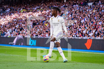 2023-03-11 - Eduardo Camavinga (Real Madrid) in action during the football match between
Real Madrid and Espanyol
valid for the match day 25 of the Spanish first division league “La Liga” celebrated in Madrid, Spain at Bernabeu stadium on Saturday 11 March 2023 - REAL MADRID VS ESPANYOL - SPANISH LA LIGA - SOCCER