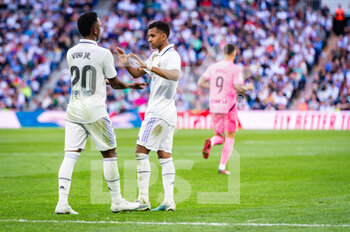 2023-03-11 - Vinícius Júnior (Real Madrid) and Rodrygo (Real Madrid) during the football match between
Real Madrid and Espanyol
valid for the match day 25 of the Spanish first division league “La Liga” celebrated in Madrid, Spain at Bernabeu stadium on Saturday 11 March 2023 - REAL MADRID VS ESPANYOL - SPANISH LA LIGA - SOCCER