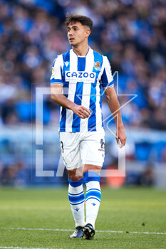 2023-03-19 - Martin Zubimendi of Real Sociedad during the Spanish championship La Liga football match between Real Sociedad and Elche CF on March 19, 2023 at Reale Area in San Sebastian, Spain - FOOTBALL - SPANISH CHAMP - REAL SOCIEDAD V ELCHE - SPANISH LA LIGA - SOCCER