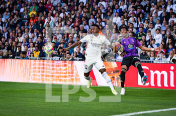 2023-04-02 - Vinícius Júnior (Real Madrid) in action during the football match between
Real Madrid and Valladolid
valid for the match day 27 of the Spanish first division league “La Liga” celebrated in Madrid, Spain at Bernabeu stadium on Sunday 02 April 2023 - REAL MADRID VS VALLADOLID - SPANISH LA LIGA - SOCCER
