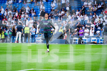 2023-04-08 - Thibaut Courtois (Real Madrid) warming up before the football match between
Real Madrid and Villareal
valid for the match day 28 of the Spanish first division league “La Liga” celebrated in Madrid, Spain at Bernabeu stadium on Saturday 08 April 2023 - REAL MADRID VS VILLAREAL - SPANISH LA LIGA - SOCCER