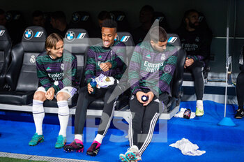 2023-04-08 - Luka Modric (Real Madrid), Eden Hazard (Real Madrid) and Éder Militão (Real Madrid) before the football match between
Real Madrid and Villareal
valid for the match day 28 of the Spanish first division league “La Liga” celebrated in Madrid, Spain at Bernabeu stadium on Saturday 08 April 2023 - REAL MADRID VS VILLAREAL - SPANISH LA LIGA - SOCCER