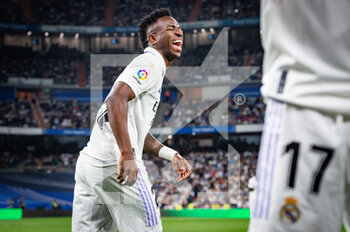 2023-04-08 - Vinícius Júnior (Real Madrid) before the football match between
Real Madrid and Villareal
valid for the match day 28 of the Spanish first division league “La Liga” celebrated in Madrid, Spain at Bernabeu stadium on Saturday 08 April 2023 - REAL MADRID VS VILLAREAL - SPANISH LA LIGA - SOCCER