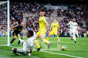 2023-04-08 - in action during the football match between
Real Madrid and Villareal
valid for the match day 28 of the Spanish first division league “La Liga” celebrated in Madrid, Spain at Bernabeu stadium on Saturday 08 April 2023 - REAL MADRID VS VILLAREAL - SPANISH LA LIGA - SOCCER