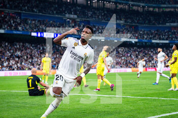 2023-04-08 - Vinícius Júnior (Real Madrid) celebrate his goal during the football match between
Real Madrid and Villareal
valid for the match day 28 of the Spanish first division league “La Liga” celebrated in Madrid, Spain at Bernabeu stadium on Saturday 08 April 2023 - REAL MADRID VS VILLAREAL - SPANISH LA LIGA - SOCCER