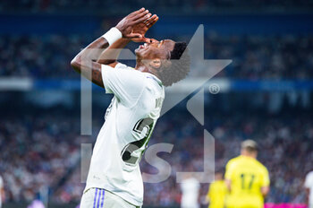 2023-04-08 - Vinícius Júnior (Real Madrid) during the football match between
Real Madrid and Villareal
valid for the match day 28 of the Spanish first division league “La Liga” celebrated in Madrid, Spain at Bernabeu stadium on Saturday 08 April 2023 - REAL MADRID VS VILLAREAL - SPANISH LA LIGA - SOCCER