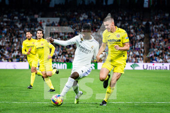 2023-04-08 - Eduardo Camavinga (Real Madrid) during the the action in which Real Madrid claim a penalty kick during the football match between
Real Madrid and Villareal
valid for the match day 28 of the Spanish first division league “La Liga” celebrated in Madrid, Spain at Bernabeu stadium on Saturday 08 April 2023 - REAL MADRID VS VILLAREAL - SPANISH LA LIGA - SOCCER