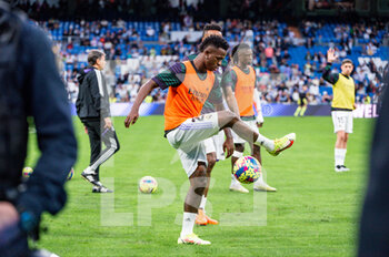 2023-04-22 - Vinícius Júnior (Real Madrid) during the warm up before the football match between
Real Madrid and Celta Vigo
valid for the match day 30 of the Spanish first division league “La Liga” celebrated in Madrid, Spain at Bernabeu stadium on Saturday 22 April 2023 - REAL MADRID VS CELTA VIGO - SPANISH LA LIGA - SOCCER