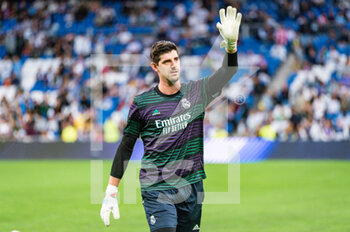 2023-04-22 - Thibaut Courtois (Real Madrid) during the warm up before the football match between
Real Madrid and Celta Vigo
valid for the match day 30 of the Spanish first division league “La Liga” celebrated in Madrid, Spain at Bernabeu stadium on Saturday 22 April 2023 - REAL MADRID VS CELTA VIGO - SPANISH LA LIGA - SOCCER