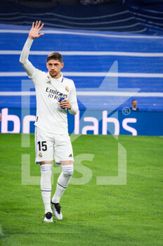 2023-04-22 - Federico Valverde (Real Madrid) before the football match between
Real Madrid and Celta Vigo
valid for the match day 30 of the Spanish first division league “La Liga” celebrated in Madrid, Spain at Bernabeu stadium on Saturday 22 April 2023 - REAL MADRID VS CELTA VIGO - SPANISH LA LIGA - SOCCER