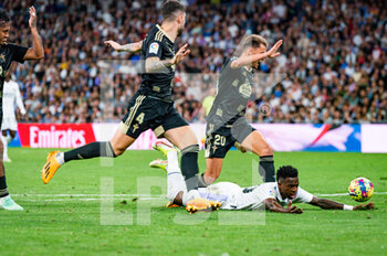 2023-04-22 - Vinícius Júnior (Real Madrid) in action claim a penalty during the football match between
Real Madrid and Celta Vigo
valid for the match day 30 of the Spanish first division league “La Liga” celebrated in Madrid, Spain at Bernabeu stadium on Saturday 22 April 2023 - REAL MADRID VS CELTA VIGO - SPANISH LA LIGA - SOCCER