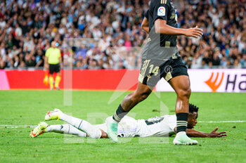 2023-04-22 - Vinícius Júnior (Real Madrid) in action claim a penalty during the football match between
Real Madrid and Celta Vigo
valid for the match day 30 of the Spanish first division league “La Liga” celebrated in Madrid, Spain at Bernabeu stadium on Saturday 22 April 2023 - REAL MADRID VS CELTA VIGO - SPANISH LA LIGA - SOCCER