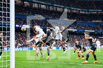 2023-04-22 - Éder Militão (Real Madrid) score a goal during the football match between
Real Madrid and Celta Vigo
valid for the match day 30 of the Spanish first division league “La Liga” celebrated in Madrid, Spain at Bernabeu stadium on Saturday 22 April 2023 - REAL MADRID VS CELTA VIGO - SPANISH LA LIGA - SOCCER