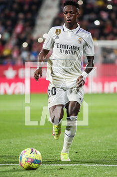 2023-04-25 - Vinicius Junior of Real Madrid during the Spanish championship La Liga football match between Girona FC and Real Madrid on April 25, 2023 at Montilivi stadium in Girona, Spain - FOOTBALL - SPANISH CHAMP - GIRONA V REAL MADRID - SPANISH LA LIGA - SOCCER