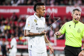 2023-04-25 - Eder Militao of Real Madrid during the Spanish championship La Liga football match between Girona FC and Real Madrid on April 25, 2023 at Montilivi stadium in Girona, Spain - FOOTBALL - SPANISH CHAMP - GIRONA V REAL MADRID - SPANISH LA LIGA - SOCCER