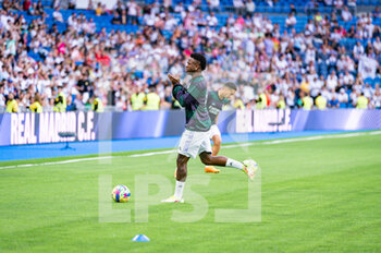 2023-04-29 - Vinícius Júnior (Real Madrid) during the warm up before the football match between
Real Madrid and Almeria
valid for the match day 32 of the Spanish first division league “La Liga” celebrated in Madrid, Spain at Bernabeu stadium on Saturday 29 April 2023 - REAL MADRID VS ALMERIA - SPANISH LA LIGA - SOCCER