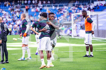 2023-04-29 - Vinícius Júnior (Real Madrid) during the warm up before the football match between
Real Madrid and Almeria
valid for the match day 32 of the Spanish first division league “La Liga” celebrated in Madrid, Spain at Bernabeu stadium on Saturday 29 April 2023 - REAL MADRID VS ALMERIA - SPANISH LA LIGA - SOCCER